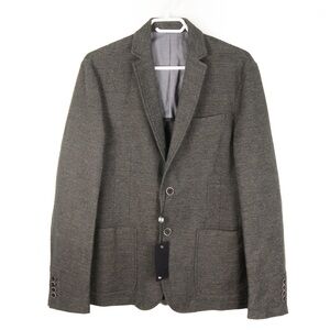 NWT Hamaki-Ho Grey Flecked Wool 2 Button Wool Blazer Jacket